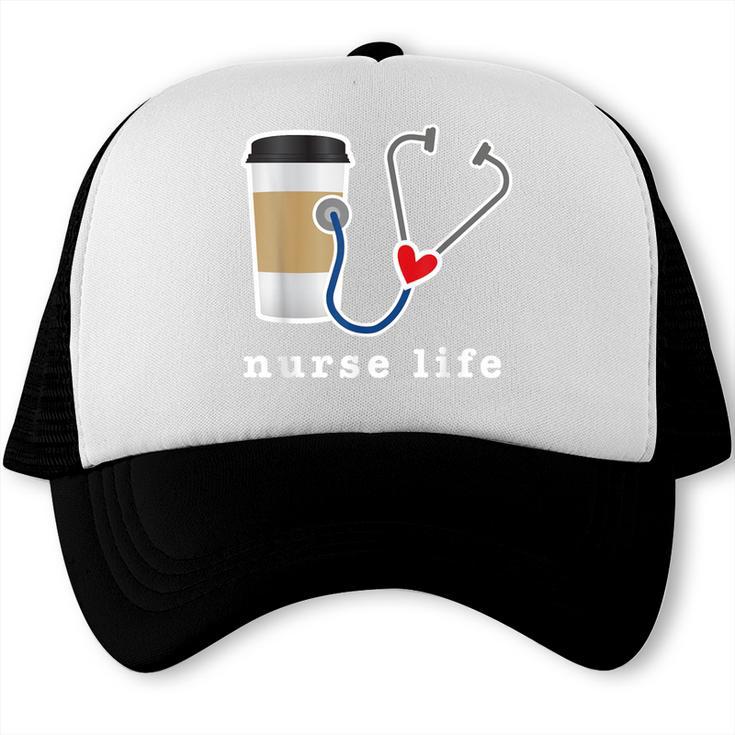 Nurse Life Graphic Nursing School Graduation Trucker Cap