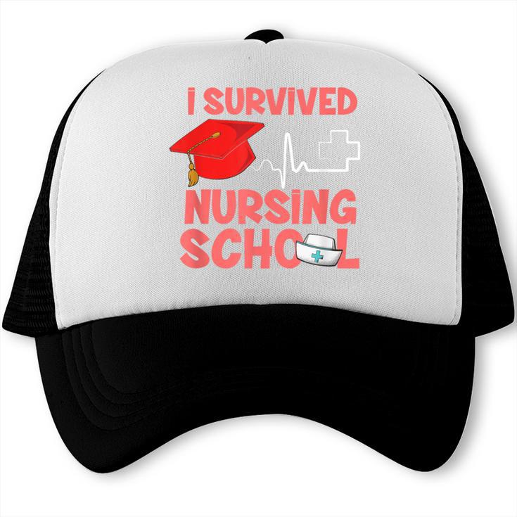 Nurse Survived Nursing School Graduation Trucker Cap