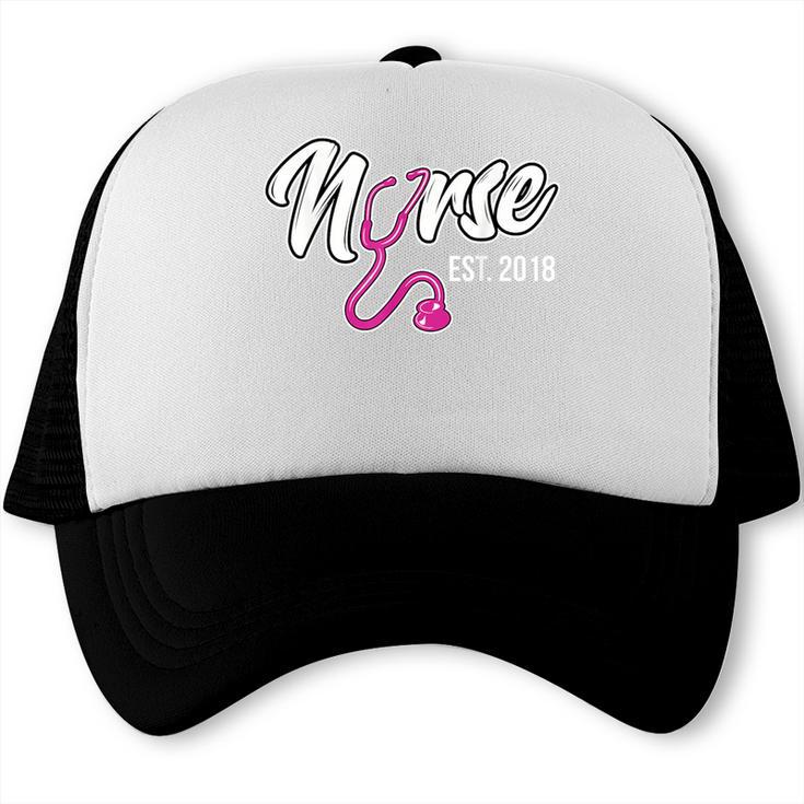Nursing Graduation Nurse Est 2018 T-Shirt Trucker Cap