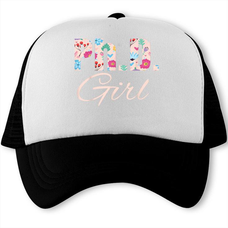 PhD Girl Doctorate Degree Graduation Women Her Psychology Trucker Cap