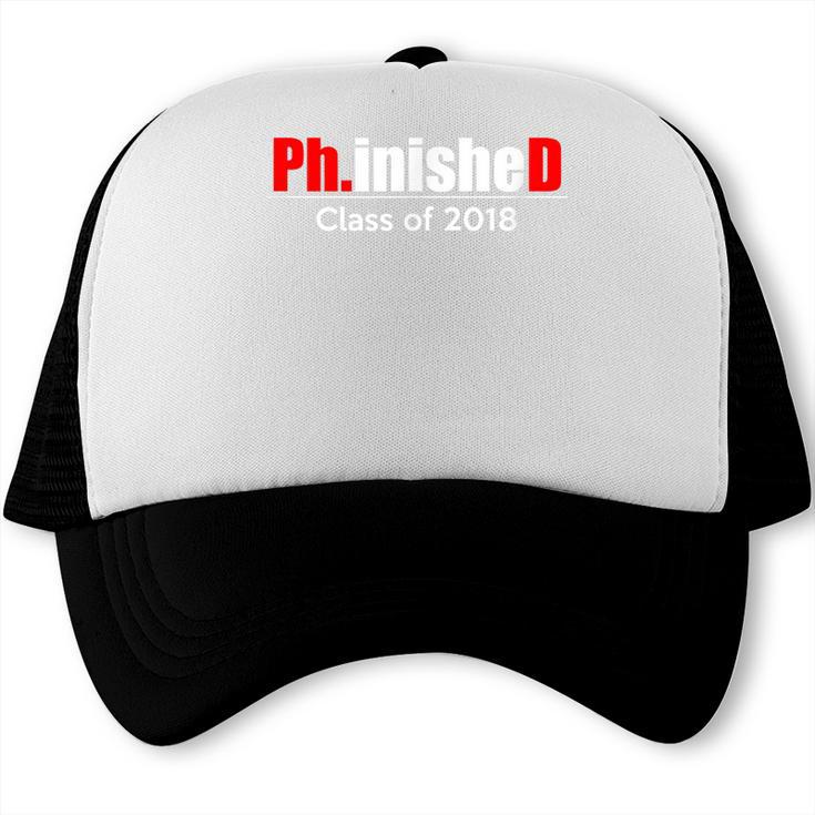 Phinished PhD Graduation T-Shirt For Men And Women Trucker Cap