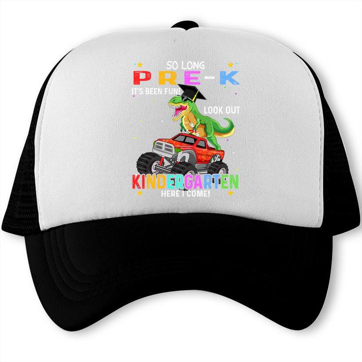 Pre k Graduation 2025 Pre-k Kindergarten Graduate Dinosaur Premium Tri-Blend Trucker Cap