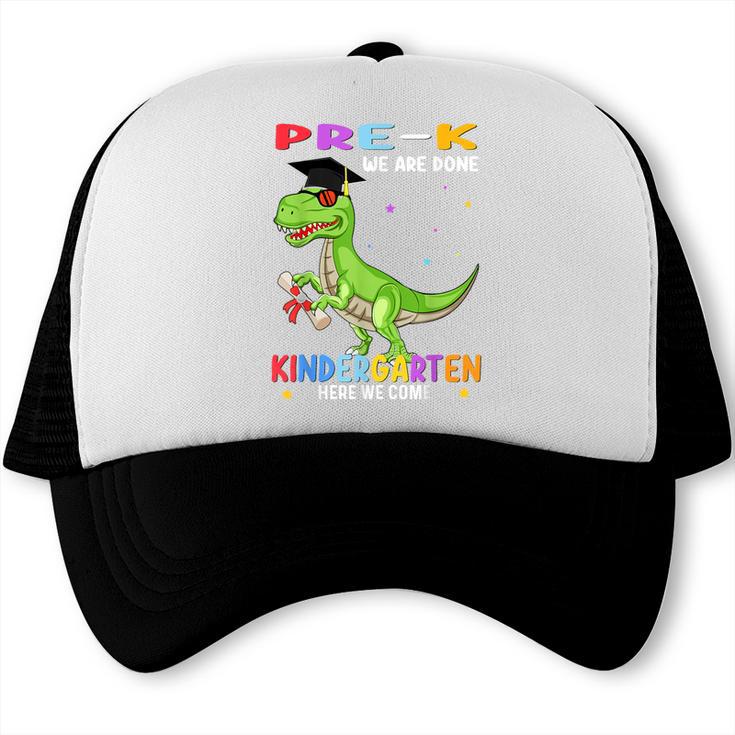 Pre k Graduation We Are Done Class 2023 Pre-k Dinosaur Boys Trucker Cap