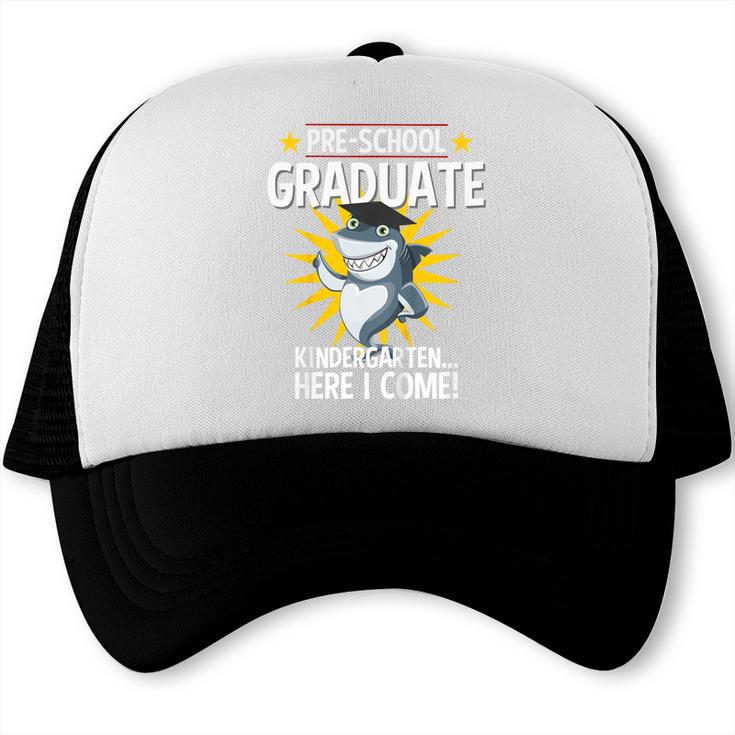 Pre K Graduation Shirts Shark Grad Toddler Trucker Cap