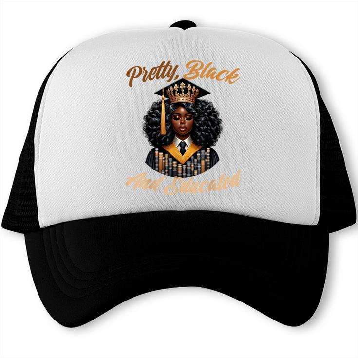 Pretty Educated African American Graduation Class 2024 Trucker Cap