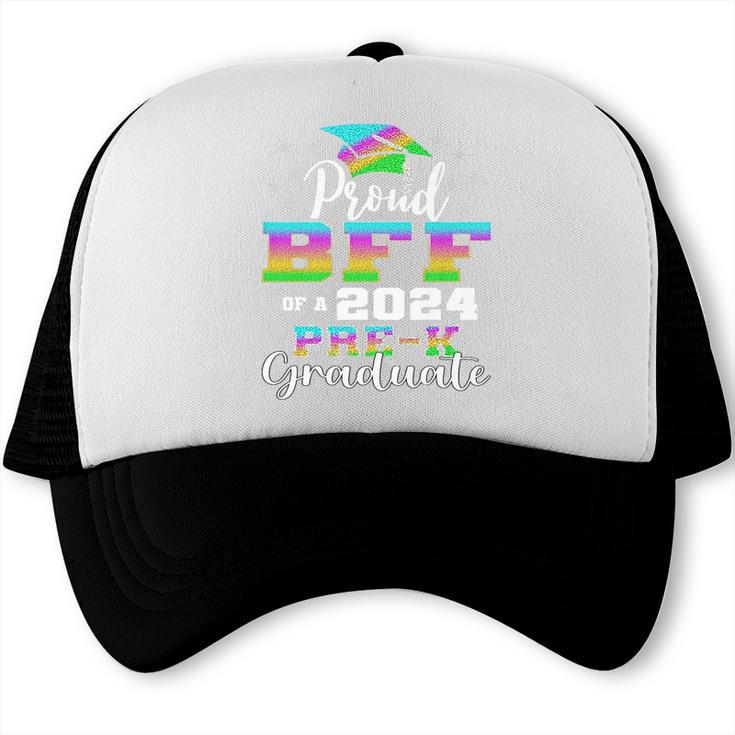 Proud Bff Of PreK School Graduate 2024 Graduation Bff Premium Trucker Cap