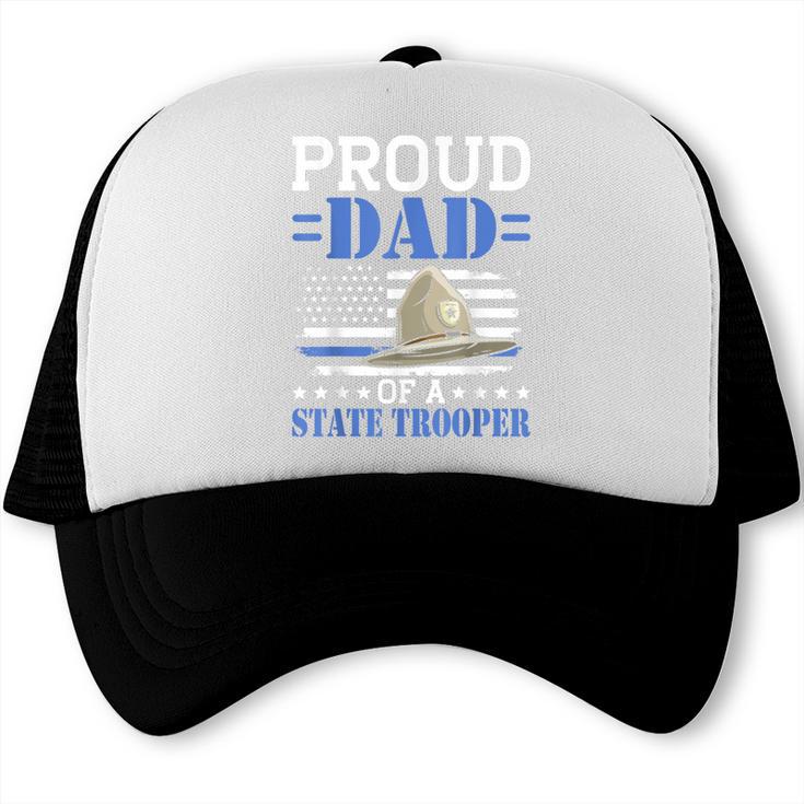Proud Dad Of A State Trooper Police Officer Graduation Trucker Cap