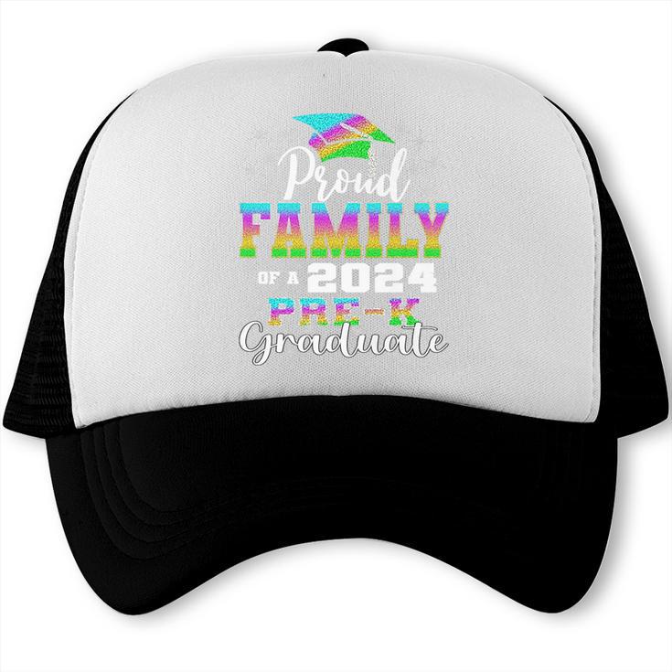Proud Family Of PreK School Graduate 2024 Graduation Family Premium Trucker Cap