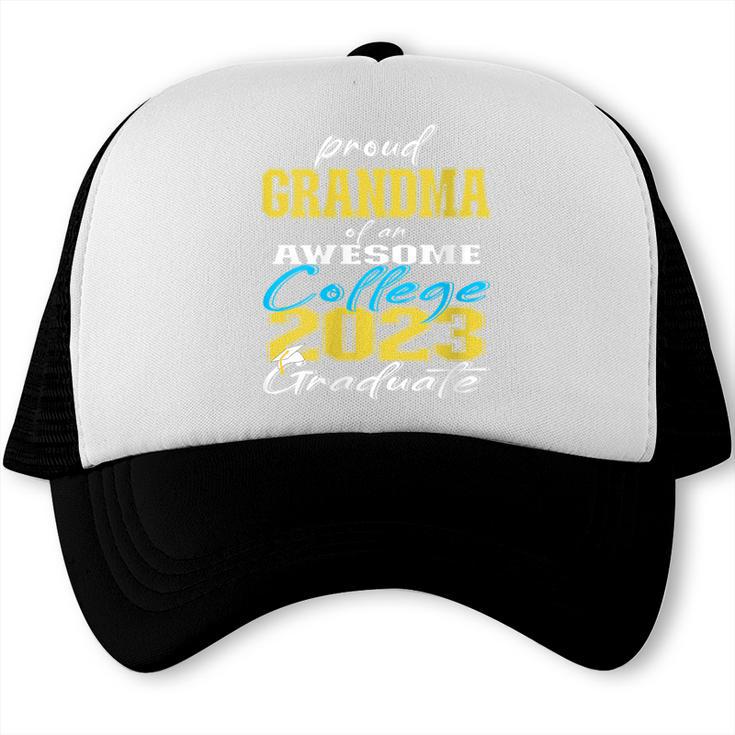 Proud Grandma Of 2023 College Graduate Family 23 Graduation Trucker Cap