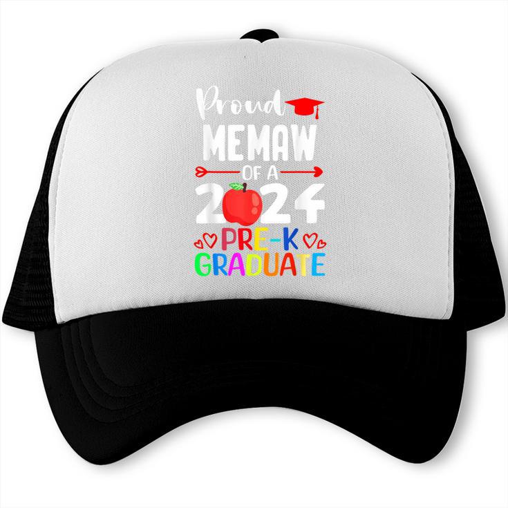 Proud MEMAW Of 2024 Pre-K Graduation Graduate Senior 2024 Trucker Cap