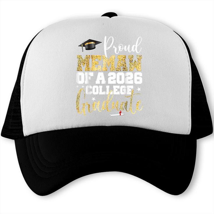 Proud Memaw Of 2026 Graduate College Graduation Trucker Cap