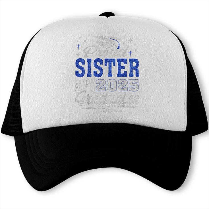 Proud Sister Of Two Class Of 2025 Graduates Twins Graduation Trucker Cap