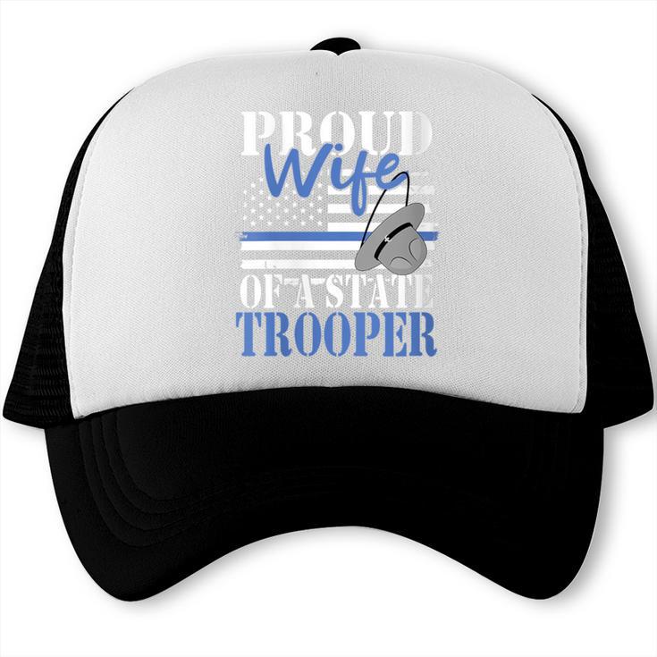 Proud Wife Of a State Trooper Police Officer Graduation Trucker Cap