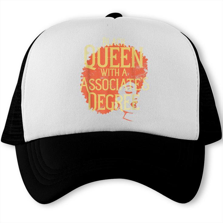 Queen Associate Degree Afrocentric Graduation T Shirt Trucker Cap
