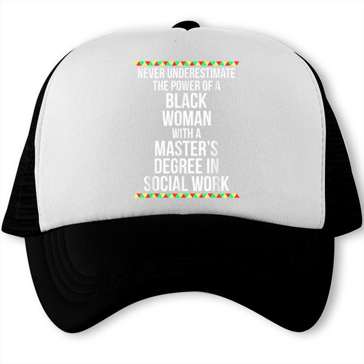 Queen MSW Social Work Masters Graduation Trucker Cap