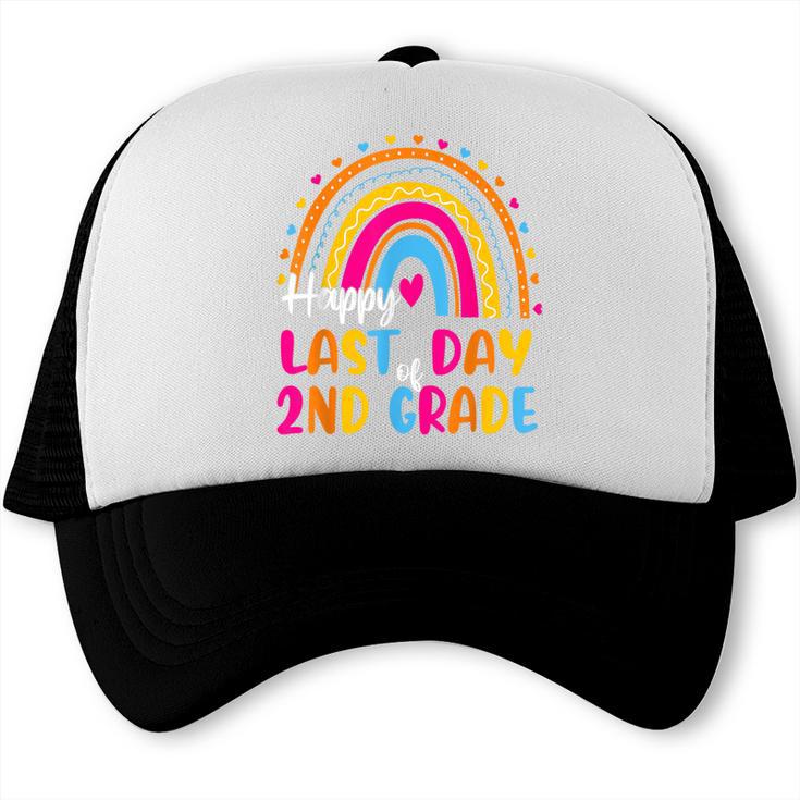 Rainbow Last Day Of 2nd Grade Teacher Student Graduation For Men Women Kids Trucker Cap