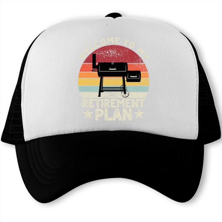 My Retirement Plan Retro BBQ Smoker Grill Dad Grilling Men Premium Tri-Blend Trucker Cap My Retirement Plan Retro BBQ Smoker Grill Dad Grilling Men Premium Tri-Blend Trucker Cap