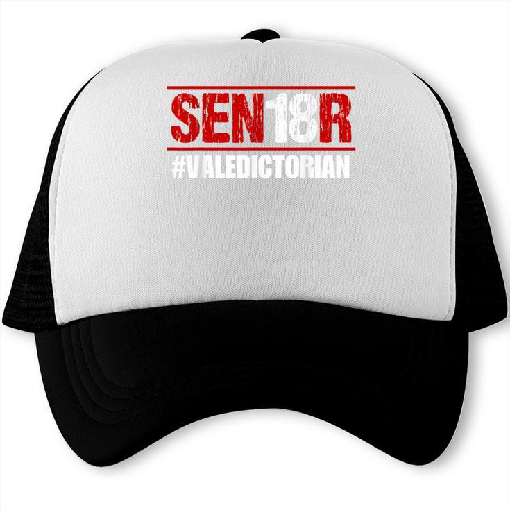 Senior 2018 Valedictorian School Colors Graduation Trucker Cap