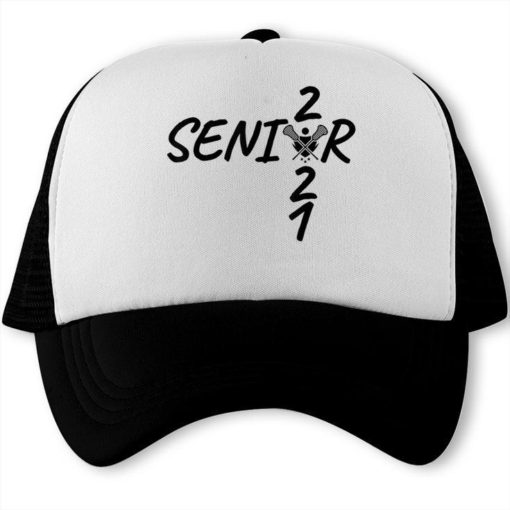Senior 2021 Lacrosse Sticks And Ball Graduation Trucker Cap