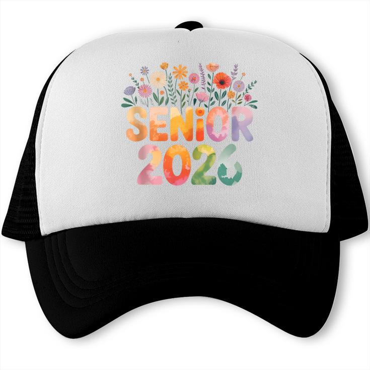 Senior 2026 Groovy Retro Grad Class Of 2026 Graduation Kids Trucker Cap
