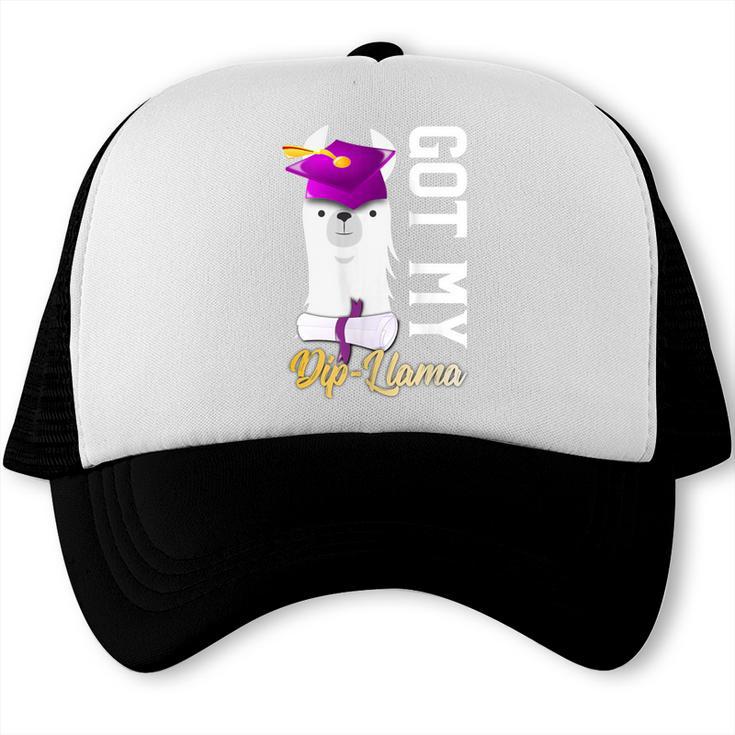 Senior Graduation 2020 Got My Dip-Llama Diploma Llama Pun Trucker Cap