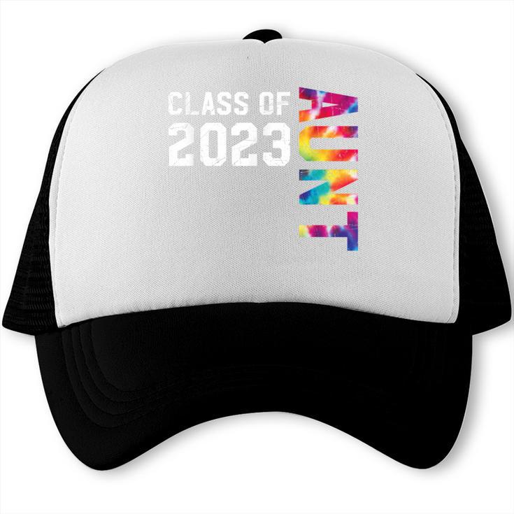 Senior Graduation Class Of 2023 Aunt Senior Tie Dye Trucker Cap