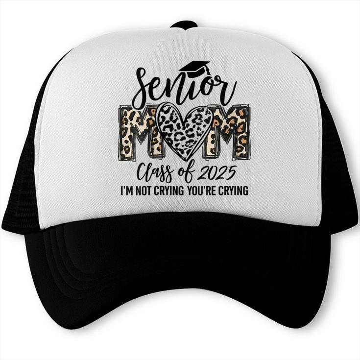Senior Mom Class Of 2025 Senior Mama 2025 Leopard Graduation Trucker Cap