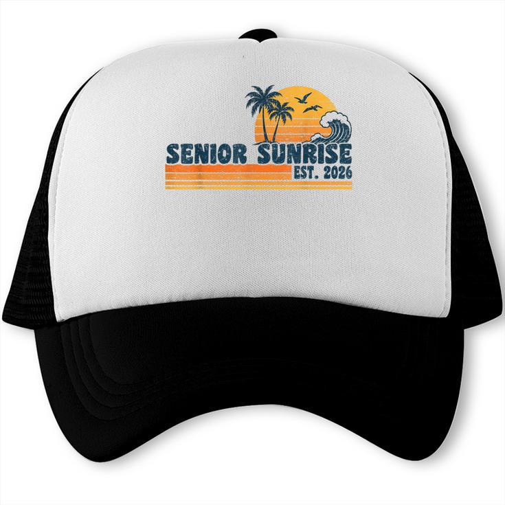 Senior Sunrise 2026 Graduation Cool Retro High School Trucker Cap