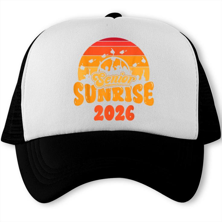 Senior Sunrise Class Of 2026 Graduation Proud Graduate Retro Trucker Cap