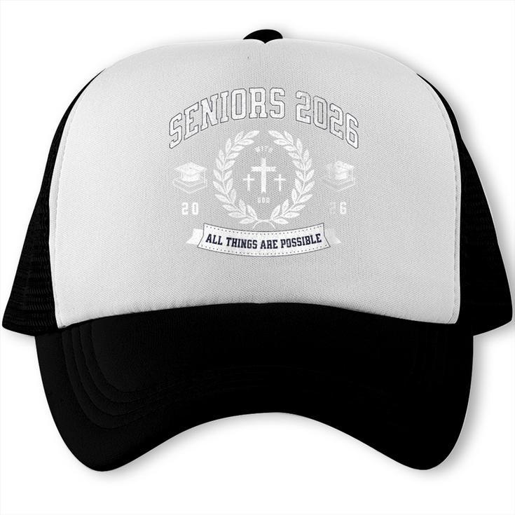 Seniors Class Of 2026 Christian Graduation Religious Grad Trucker Cap
