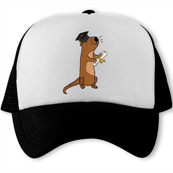 SmileteesGrad Cute Sea Otter Graduation T-Shirt Trucker Cap