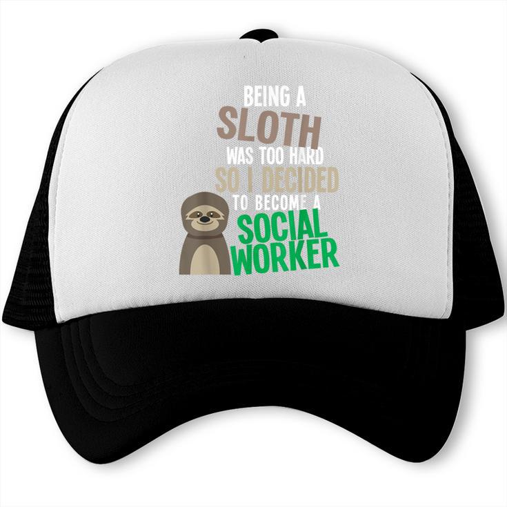 Social Work Student Masters Degree Graduation Trucker Cap