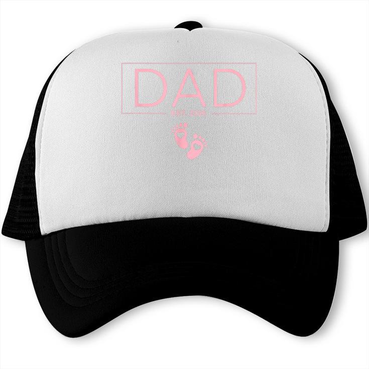 Soon To Be Daddy Of Baby Girl 2026 First Time Dad To Be Pink Trucker Cap