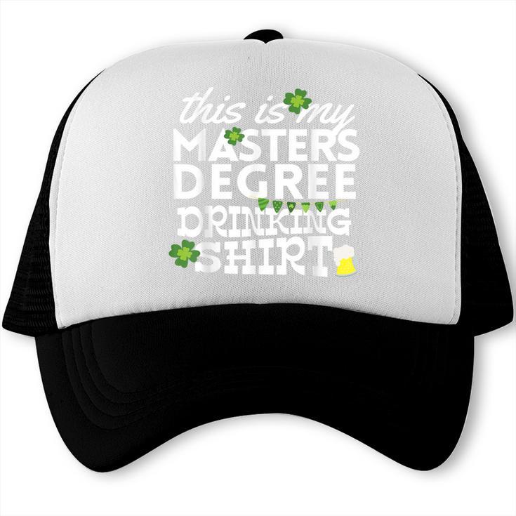 St Patricks Day Masters Degree MSW Graduation Social Work Trucker Cap