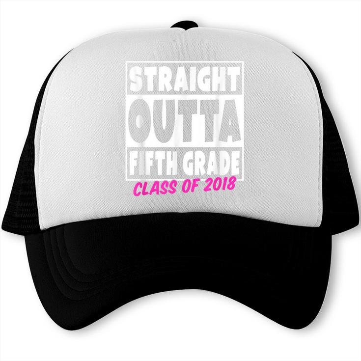 Straight Outta Fifth Grade Class Of 2018 Graduation Trucker Cap