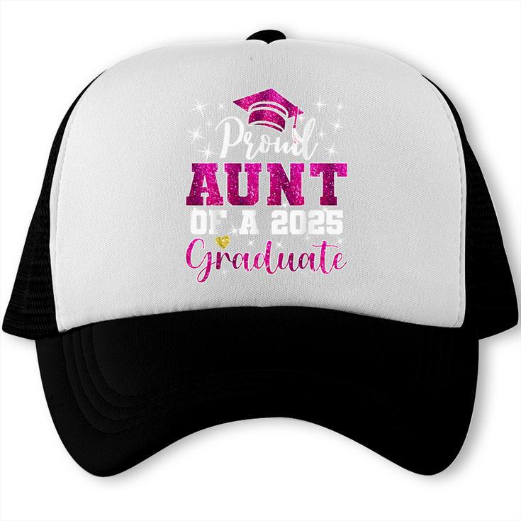 Super Proud Aunt Of 2025 Graduate Senior Graduation Family Trucker Cap