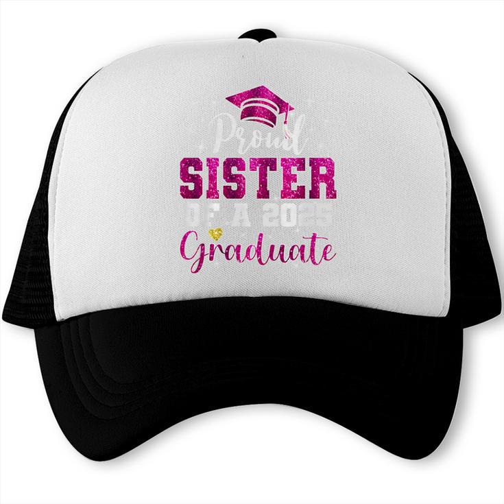 Super Proud Sister Of 2025 Graduate Senior Graduation Family Premium Tri-Blend Trucker Cap