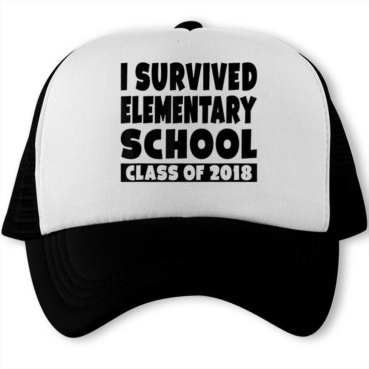 I Survived Elementary School Class Of 2018 Graduation Shirt Trucker Cap