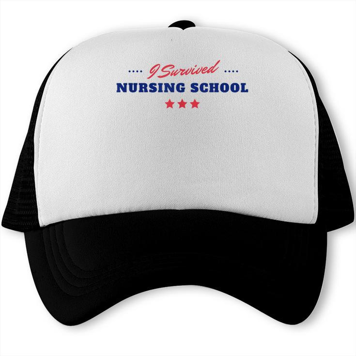Survived Nursing School Graduation Student Trucker Cap