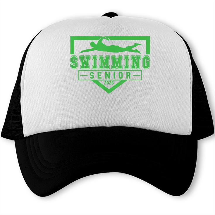 Swimming Senior Night Swim Senior 2026 Graduation 32 Trucker Cap