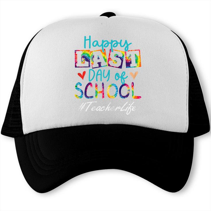 Teacher Happy Last Day Of School Women Men Graduation Trucker Cap