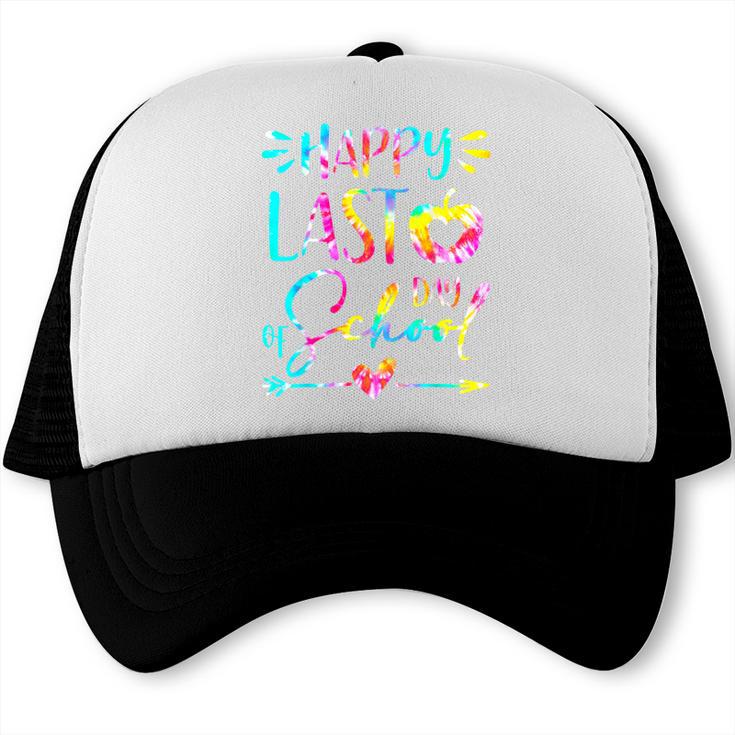 Tie Dye Happy Last Day Of School Graduation Teacher Student Trucker Cap