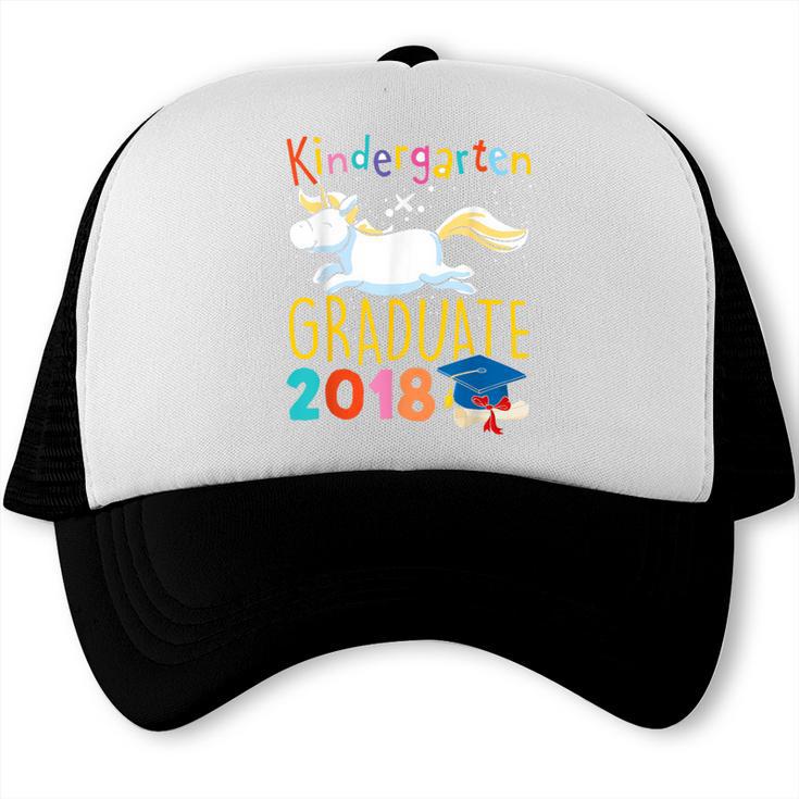 Unicorn Kindergarten Graduation Shirt Girls Trucker Cap