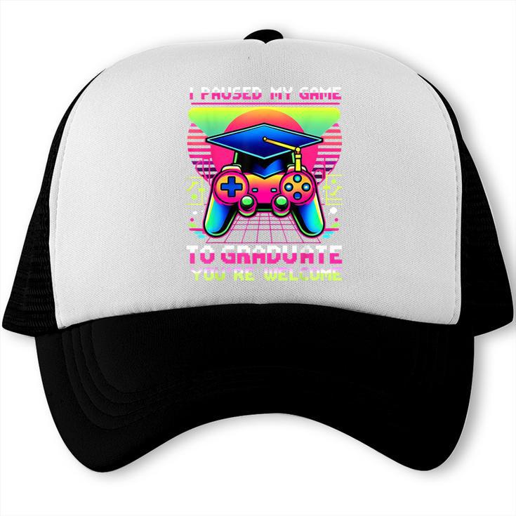 Video Gamer Graduate Graduation Grad Gaming Trucker Cap