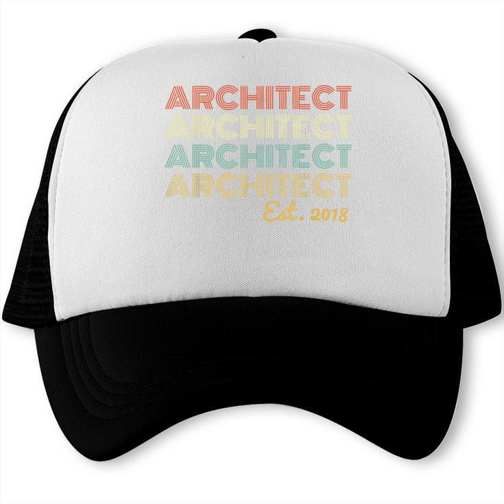 Vintage Architect Est 2018 Graduation 2018 Trucker Cap