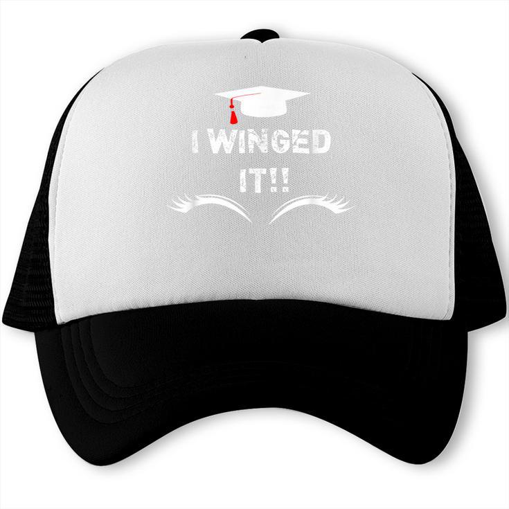 I Winged It Cosmetology Graduation Trucker Cap
