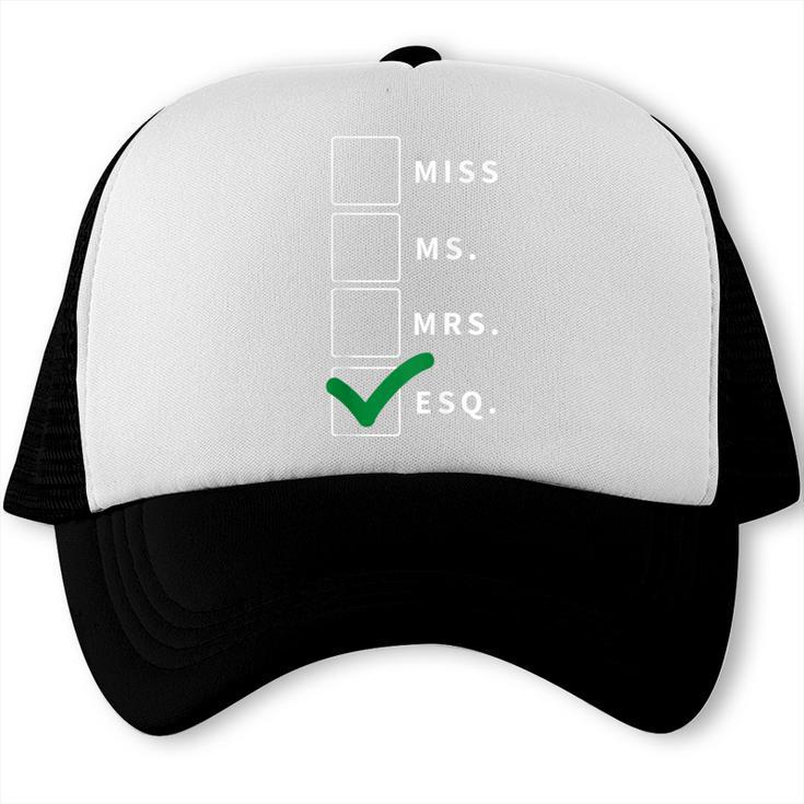 Woman Law School Lawyer Graduation Attorney Trucker Cap