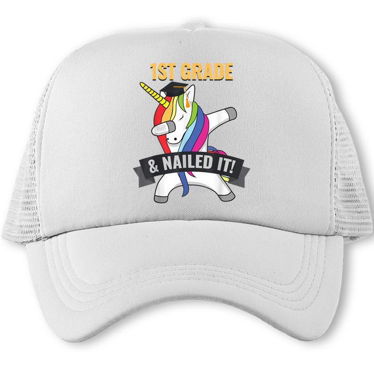 1ST GRADE NAILED IT UNICORN DABBING GRADUATION T-SHIRT Trucker Cap