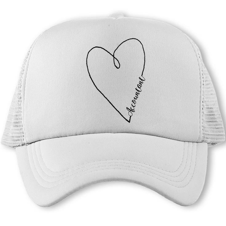 Accountant Heart Shirt Graduation Trucker Cap