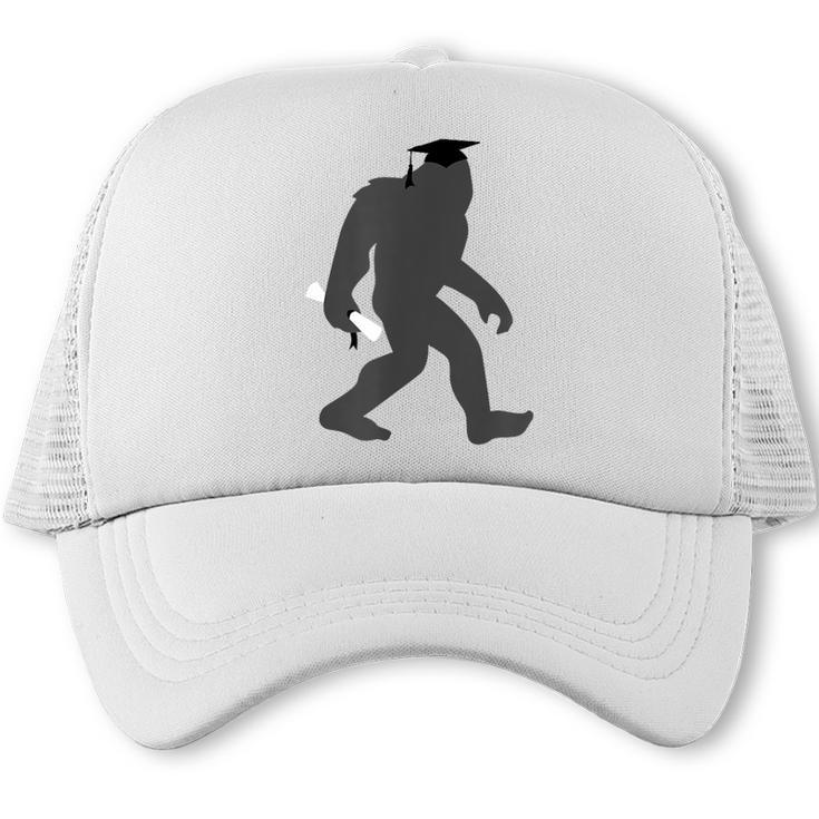 Bigfoot Graduate Shirt Cute Sasquatch Graduation Trucker Cap